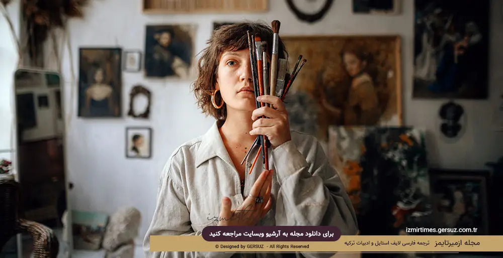 نقاش زن مژگان تابلوهای نقاشی